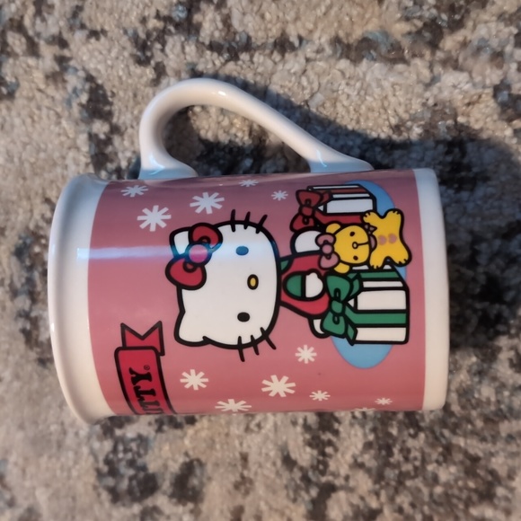 10 oz Pink and White Hello Kitty Holiday Christmas Mug - Picture 3 of 6